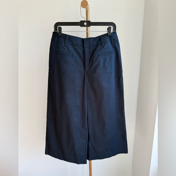 THE ESSENTIAL TAPERED WIDE LEG PANTS BY ANTHROPOLOGY NAVY SIZE 6 - Picture 2 of 5